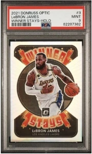 2021 Donruss Optic Prizm LeBron James Winner Stays - Holo PSA 9 - Bild 1 von 2