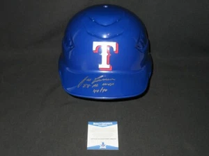 JOSE CANSECO SIGNED TEXAS RANGERS FULL SIZE BATTING HELMET w/INSCs BECKETT PROOF - Picture 1 of 6