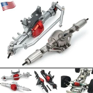 US STOCK For Axial SCX10 1:10 RC Crawler CNC Metal Alloy Front Axle & Rear Axle - Picture 1 of 15