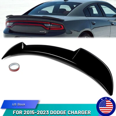 Gloss Black For 2015-23 Dodge Charger SRT GT RT SXT Trunk Duckbill Spoiler Wing - Imagem 1 de 4
