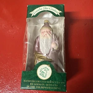 Vintage Lauscha Glas Creation Weihnachten Weihnachtsmann mundgeblasen Glas Ornament Germany - Bild 1 von 8