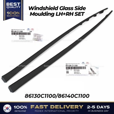 ⭐Genuino⭐ Juego de molduras laterales de vidrio parabrisas derecho derecho derecho para Hyundai Sonata Foto 1 de 3