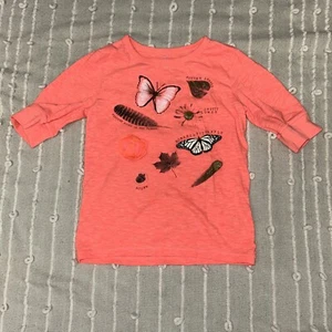 Girls OshKosh B’gosh Orange Graphic T-Shirt Size 6 Short Sleeve - Picture 1 of 4