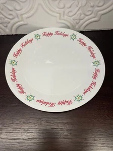 Happy Holidays Christmas Star Snowflake Corelle 8 1/2” Plate - Picture 1 of 4