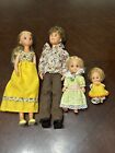 Vintage 1973 Mattel Sunshine Family Dolls Mom, Dad, Baby and Sister