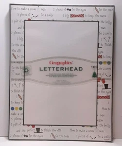 Geographics Christmas Letterhead 100 - Count How To Build A Snowman Brand... - Picture 1 of 3