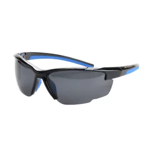 NEW Striker SS2 Sunglasses - Black/Blue WITH SMOKE LENS - Picture 1 of 2