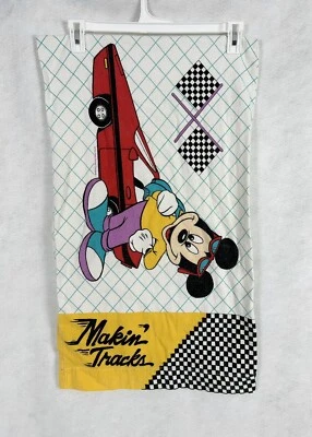 Funda de almohada estándar vintage Mickey Mouse Disney Makin' Tracks EE. UU. doble cara Foto 1 de 4