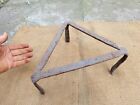 Antique Hand Forged Kettle Tripod Stand Plate Footed Trivet Fireplace Chimney