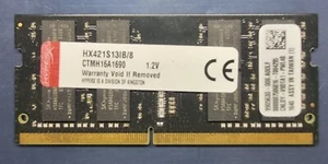 KINGSTON HYPER X PC4-17000 PC4 2133P 8GB 1X8GB DDR4 2RX8 260pin Laptop Memory - Picture 1 of 1