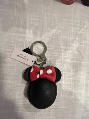 Kate Spade Minnie Mouse Leather Keychain Keyfob Bag Charm - Image 1 of 4