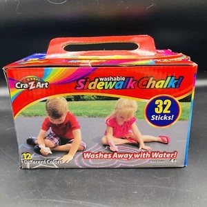 Sidewalk Chalk Cra-Z-Art 32 Count Washable 12 Colors New In Box - Picture 1 of 8