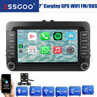 7" Android 13 Carplay Stereo Gps Fm +Camera For Vw Golf Mk5 6 Caddy Polo Passat