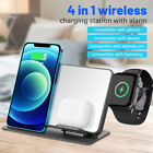 4-in-1 Wireless Charger with Digital Clock for & Watch