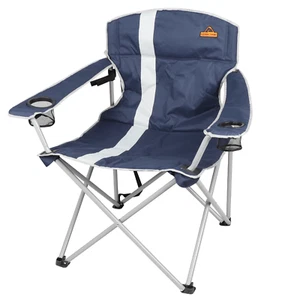 Camping Chair Heavy Duty Folding Chair with Cup Holder Portable Outdoor Chairs - Picture 1 of 9