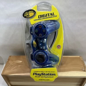 Vintage Mad Catz PS2 PlayStation Digital Blue Controller - Picture 1 of 4