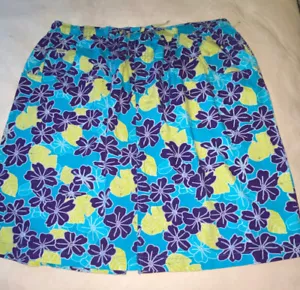 NEW Bill Blass Blassport 100%Cot Floral Skirt 20W Stretch Tie Waist NWT Orig $34 - Picture 1 of 10