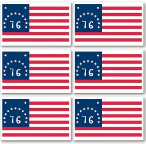 Calcomanía adhesiva bandera Bennington 76 3x5 pulgadas - PACK DE 6  - Imagen 1 de 1