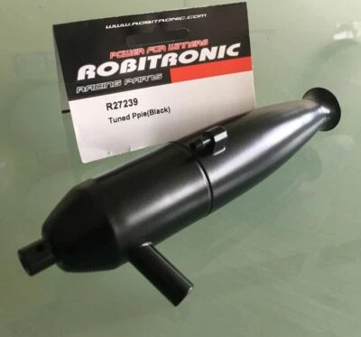 Robitronic Tuned Pipe Hard Anodized Hellfire 1/8 Buggy Truck savage R27239 1pcs - Image 1 of 2