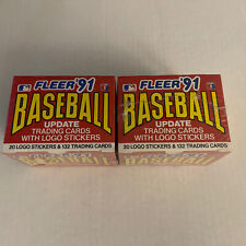 Lot of (2) 1991 Fleer Update Baseball Card Factory Sealed Boxed Complete Sets