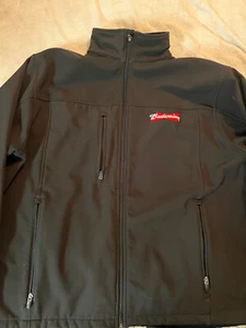 Anheuser Busch Black Insulated Budwesier Hiking/Winter Jacket Tri-Mountain XL - Picture 1 of 4
