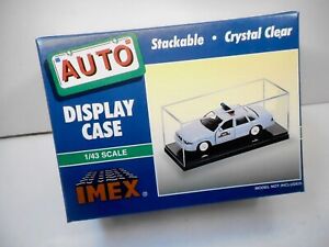 New Car Display Cases [2] Clear Plastic Dust Proof  5.5/8 x 2.5/16 x 1.7/8
