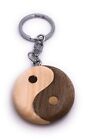 Ying und Yang Zeichen Symbol Holz Edel Handmade Schlüsselanhänger Anhänger
