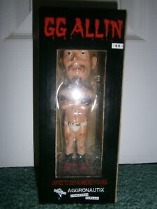 Gg Allin '1991 Throbblehead Bobblehead Aggronautix Limited Edition Rare Unopened