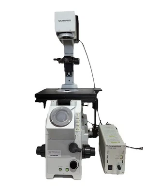 Olympus IX71 IX2-ILL100 Microscope U-lh100l-3 Th4-100N Th4-100 Powers On - Image 1 of 4