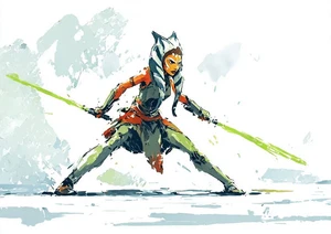 2024 AHOSOKA TANO  1/1  ART SKETCH CARD ARTIST SIGNED ONE OF A KIND - Picture 1 of 3