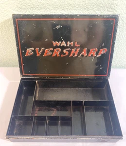 VTG/ANTIQUE & RARE Wahl Eversharp Metal Box - Pencil Pen Box Advertising - COOL! - Picture 1 of 8