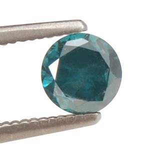 0.10Ct Excellent Round Shape 100% Certified Natural Blue Loose Diamond - Picture 1 of 2