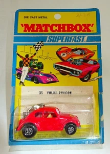Matchbox Superfast Nº 31B Volksdragon rojo blanco decoración excelente en blister - Imagen 1 de 7