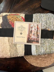 John Derian Target Quilted Throw Bird Collage, Brand New! - Picture 1 of 2