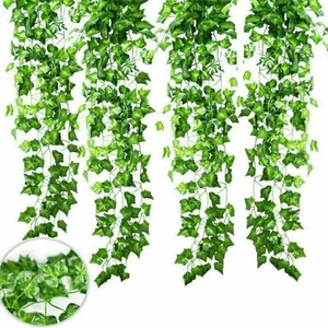 Artificial IVY GARLAND LEAVES 7ft 200cm Fake Trailing Vine plant Garden Home UK - Picture 1 of 12