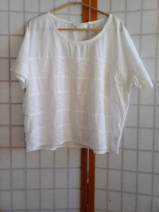 H&M Bluse ,Gr.42, weiß mit Stickerei. - Bild 1 von 2