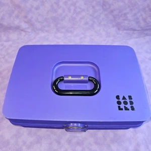 Estuche de viaje organizador artesanal de joyería/maquillaje púrpura Caboodles #2410 de colección/retro años 80 - Imagen 1 de 19