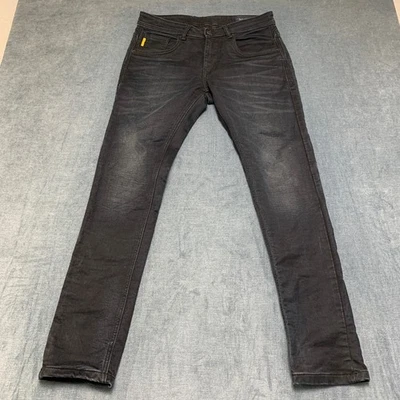 Jeans Armani Hombres 32 Negros Denim Rayón Elastizados Bolsillos Uso Diario Pierna Recta Foto 1 de 4