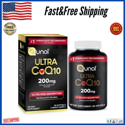 Cápsulas blandas Qunol CoQ10 de 200 mg, Ultra CoQ10 - Coenzima Q10 de ultra alta Foto 1 de 4