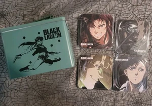 BLACK LAGOON Metal Ammo Tin & Character Coasters Set Loot Crate Anime 2017 NEW - Picture 1 of 6