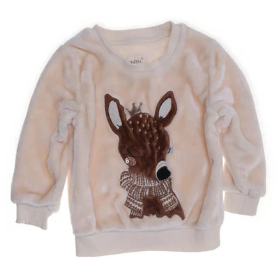 C&A, Sweatshirt, Größe: 92, Beige, Polyester, Print, Fleece, Mädchen #QzW - Bild 1 von 4