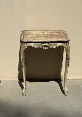 Vintage French Provincial Wood Side Table - Image 1 of 4