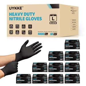 Nitrile Gloves Disposable Rubber Latex Gloves Medium Black Nitrile Glove Disp... - Bild 1 von 6
