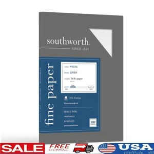 Linen Finish Business Paper 24 lb 100 Sheets Unruled Acid Free Multi-Purpose New - Picture 1 of 5