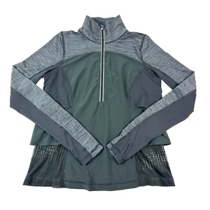 Lululemon Womens Sun Runner Hybrid Half Zip Jacket Mesh Thumb Holes Size 6 - Picture 1 of 12