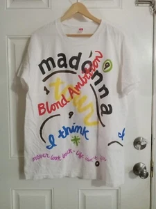 Vintage Madonna 1990 Blond Ambition Tour T-Shirt vorne hinten Einzelstich (2XL) - Bild 1 von 7
