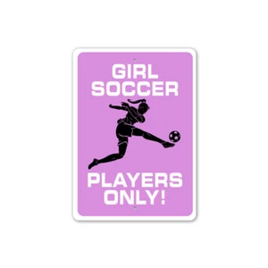 Letrero de metal para sala de fútbol de niñas - Imagen 1 de 4