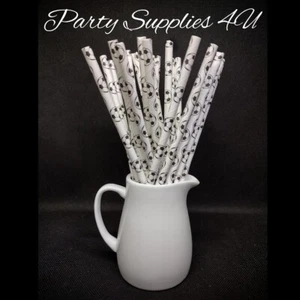 25pk Football Paper Straws Party/Boys/Birthday/World Cup/Drinking/Sports/Soccer - Picture 1 of 3