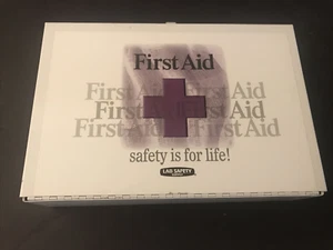 ***Caja de primeros auxilios colgante de metal rojo y blanco almacenamiento vacío*** - Imagen 1 de 7