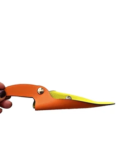 HERMES YELLOW & ORANGE LEATHER DUCK COLLECTIBLE - FOR PLAY & DISPLAY !!! - Picture 1 of 9